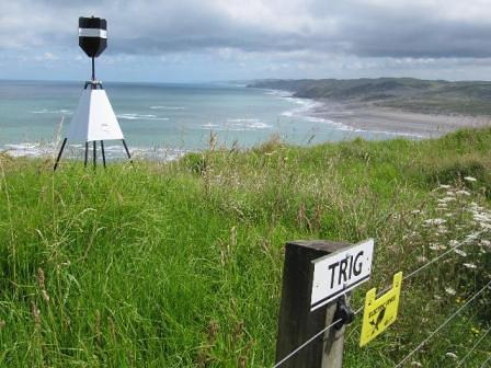 View from Wainui reserve trig station of coast line north of Raglan Harbour - Image John Lawson