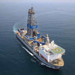 Swiss owned drillship the Noble Bob Douglas- registered under a flag of convenience in Liberia, is expected to be in position off the Raglan coast today Friday 15th - Image Noble Corp.