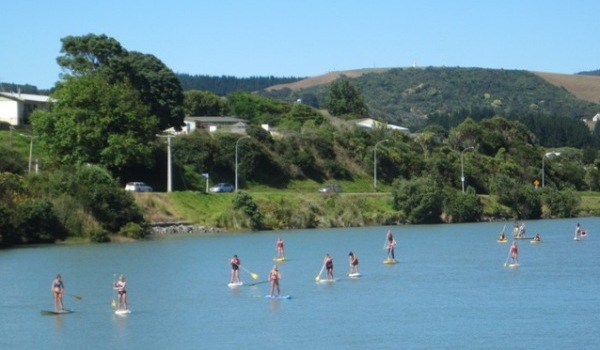 Stand Up Paddleboarders (SUP) in the estuary