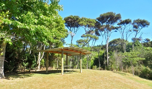 The gazebo location for Friends of Wainui AGM. - Image supplied