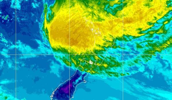 Satellite map from NOAA, 4.25pm on14th March