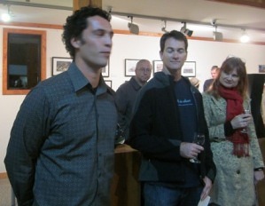 Gene Posposil speaking at he exhibition opening