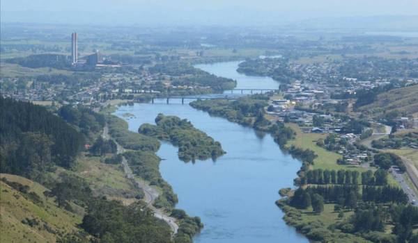 View of Huntly from the Hakarimatas - Image John Lawson