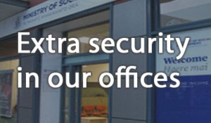 While WINZ is claiming 'extra security' at ist offices, in Raglan the 'extra security' is a withdrawal of its Raglan service