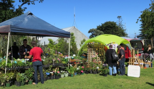 With spring in the air many stalls featured garden plantings