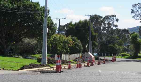 New footpath going down in Simon Rd Raglan
