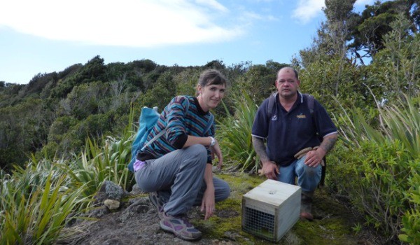 Bexie and Thomas set a trap. Image supplied
