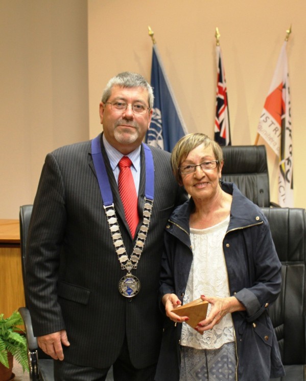 Waikato Mayor Allan Sanson with Angela Williams - Image supplied