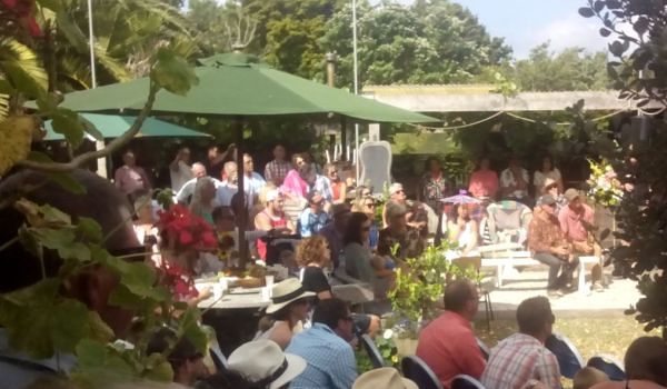 At the memorial service for Graham Hannah