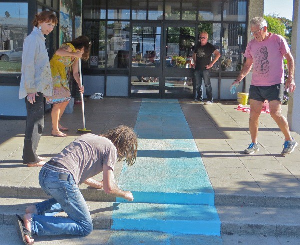 Raglan Naturally and Placemaking (as in this 2014 photo) showed that many people are keen to help improve Raglan. Bring your ideas about how to get more involvement like this!