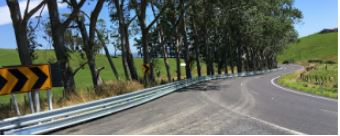 Barrier with motorcyclists protection system (example)
