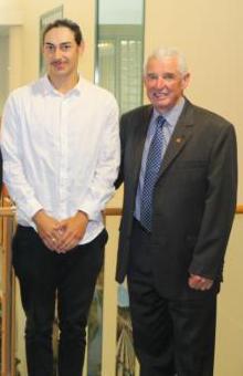 Tumanako Ritchie with WRC chair Alan Livingston - Image supplied