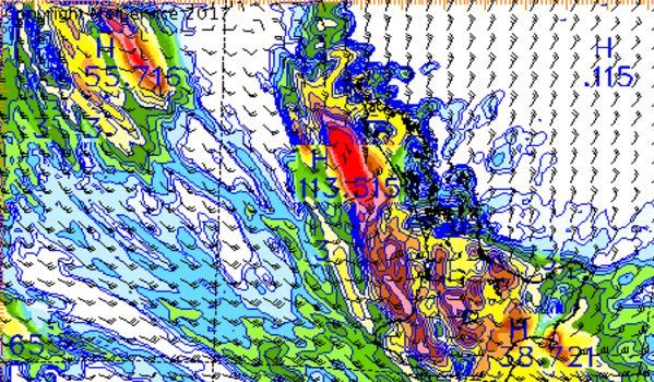 MetService rain forecast for midnight Tuesday 4th July