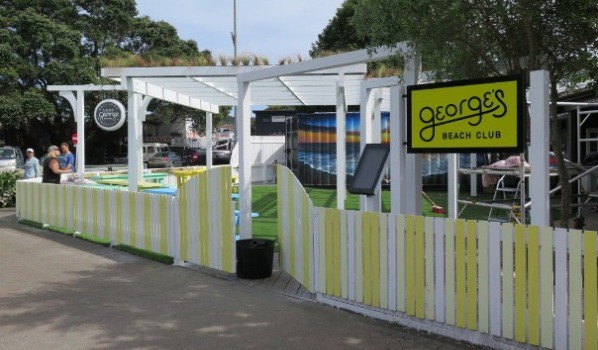 Final touches being made for George's Beach Club.