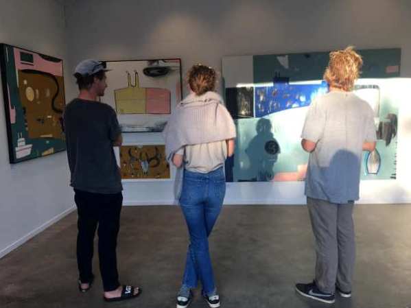 Visitors check out Sam Mathers work at his new studio - Image RAW FB