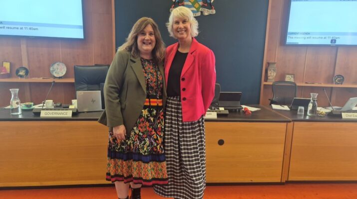 Hamilton mayor Paula Southgate and Waikato District mayor Jacqui Church