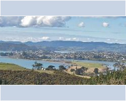 View of Raglan from the Wainui Reserve 120912WainuiReserve