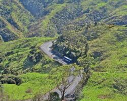 View from Old Mountain Rd of bus on SH 23 121114OldMountainRd