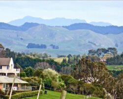 Mount Karioi from Till's Lookout in Dinsdale 150409karioifromtillslookout