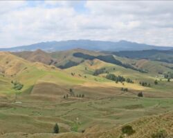 Good views on the Waitetuna walk from the Koheahea ridge to Pirongia and the windfarm 150521viewfromwaitetuna