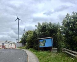 The Kaitoke walkway starts near the Raglan Area School’s wind turbine. The Kaitoke walkway starts near the Raglan Area School’s wind turbine. Image John Lawson