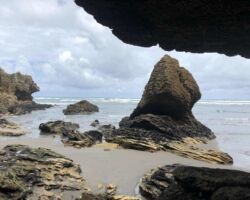 Schnackenberg Bay, with access over the limestone pancake rocks into the bay at low tide.